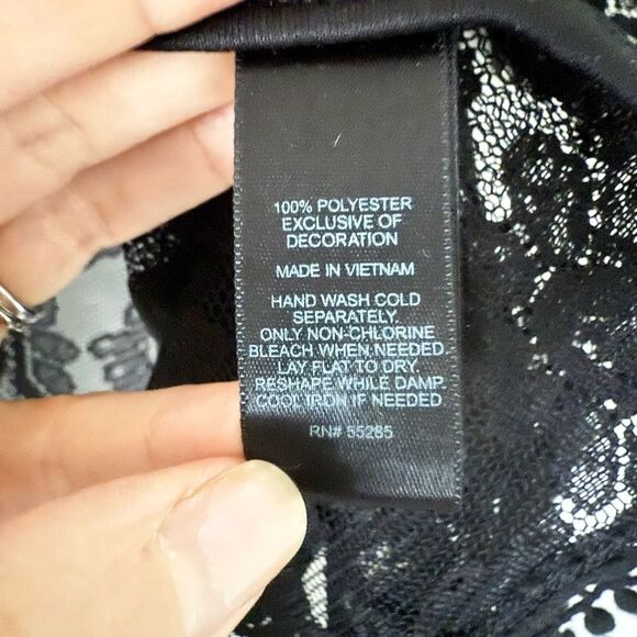 Express Oversized Kimono Style Jacket in Sheer Black Lace Size S - Picture 4 of 5